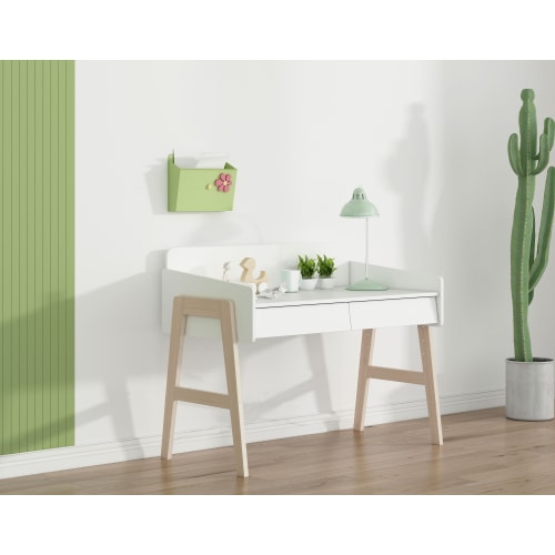 Alpaka Kaia Adjustable Writing Desk White Oak Effect 125x65x96